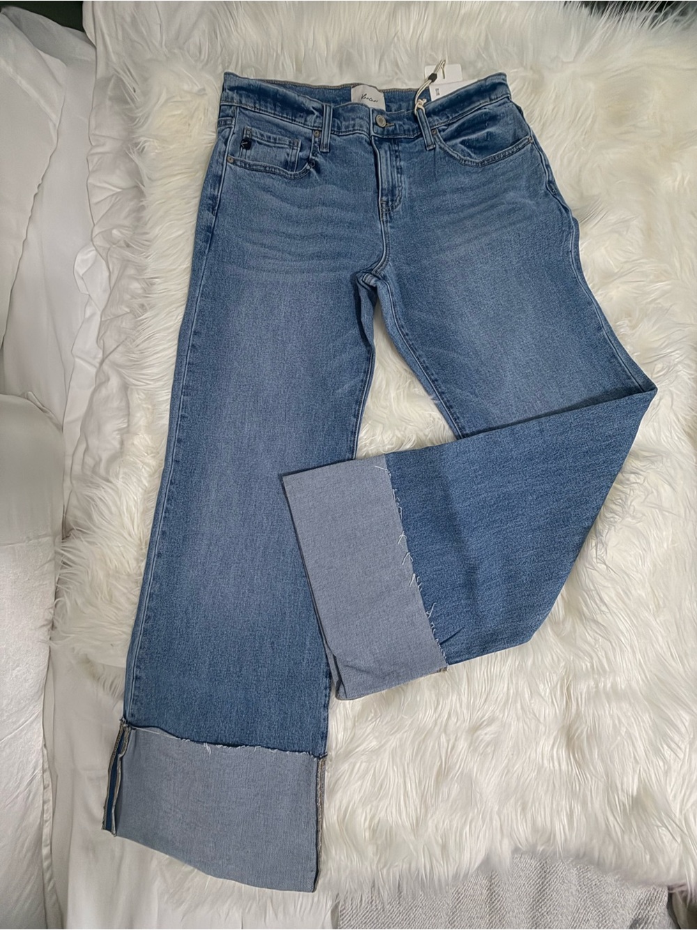Kancan Emma Mid Rise Wide Leg Jeans Size 28 NWT